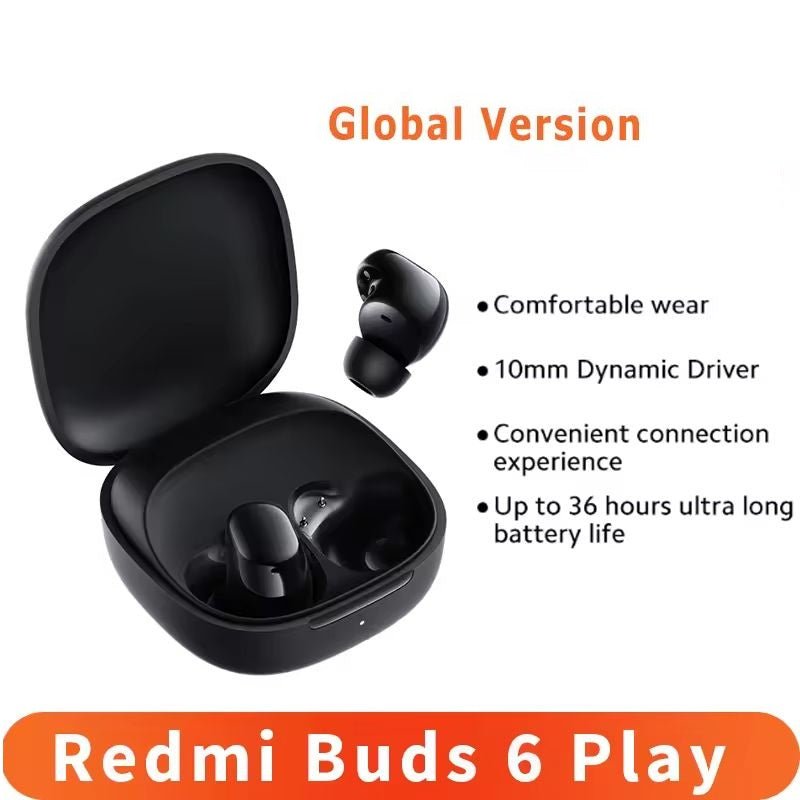 Global Version Xiaomi Redmi buds 6 Play Earphone 10mm Dynamic Driver AI noise cancellation for calls Bluetooth 5.4 TWS Headphone - ARRA SPORT