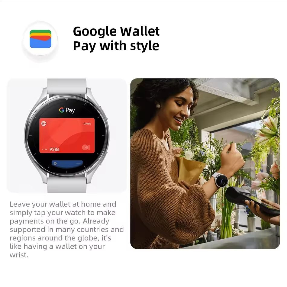 Global Version Xiaomi Watch 2 Mi Smartwatch 1.43" AMOLED Display Google Play 32GB Qualcomm Snapdragon W5+ Gen 1 Magnetic Charge - ARRA SPORT