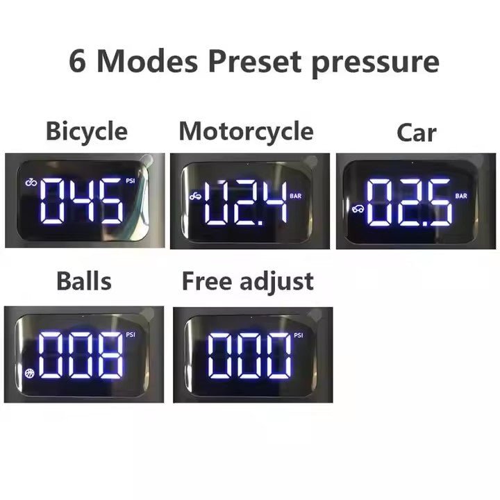 Mi Portable Electric Air Compressor Portable Electric 1S Led Type - C Inflator Pump Treasure for Motorcycle Car Soccer Tire - ARRA SPORT