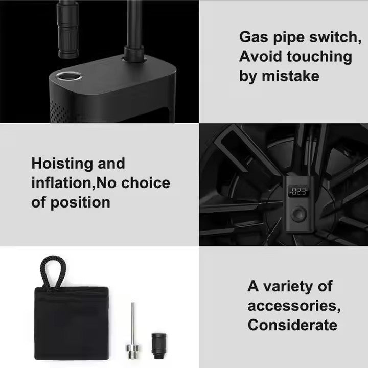 Mi Portable Electric Air Compressor Portable Electric 1S Led Type - C Inflator Pump Treasure for Motorcycle Car Soccer Tire - ARRA SPORT