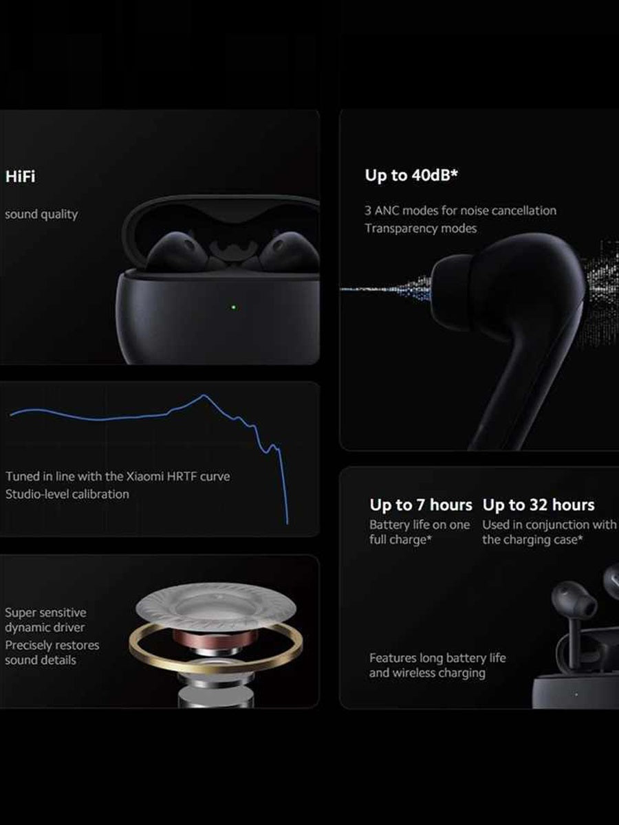 Original Xiaomi Buds 3 bluetooth Earphone Mi Anc Active Noise Cancelling Waterproof Gaming Tws Wireless Earbuds - ARRA SPORT