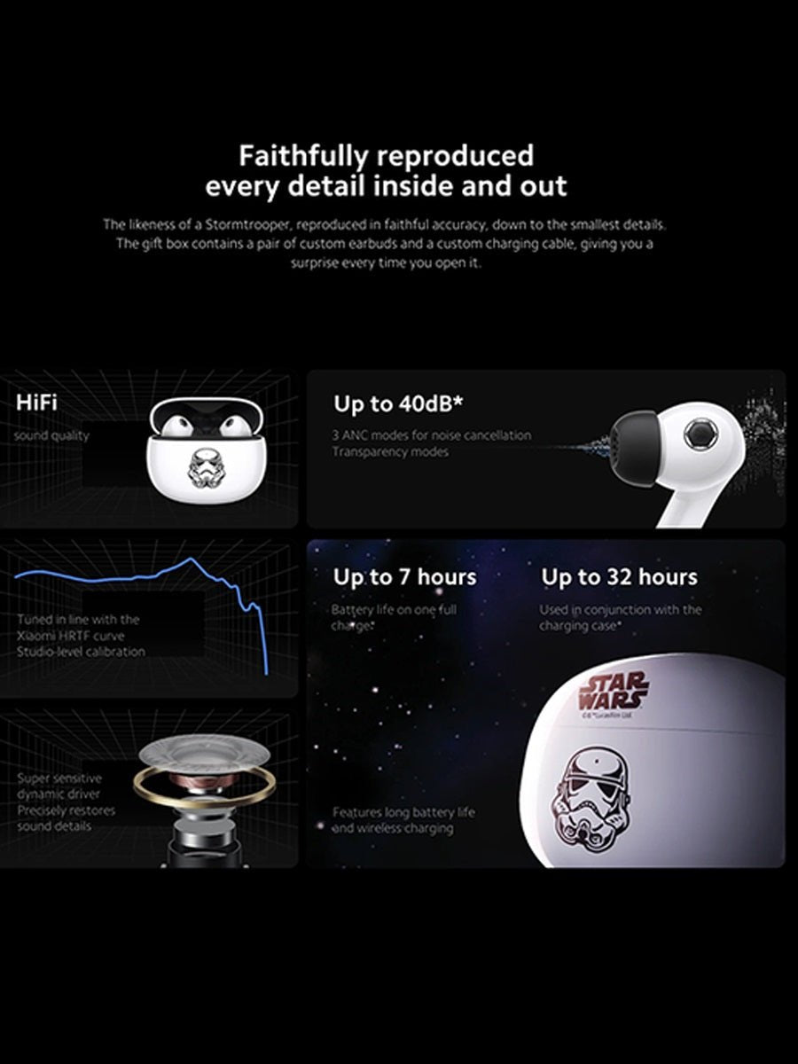 Original Xiaomi Buds 3 Star Wars Edition Earphones With LHDC 4.0 Audio and Qi Wireless Headsets - ARRA SPORT