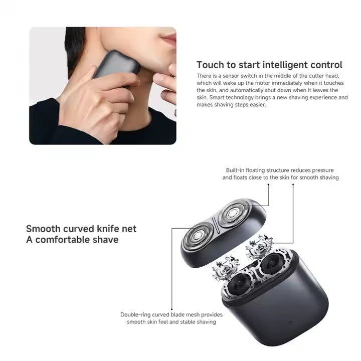 Original Xiaomi Mijia Electric Shaver S200 Waterproof With Detachable Magnetic Cutter Head Razor - ARRA SPORT