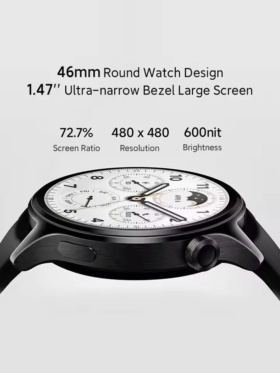 Original Xiaomi Watch S1 Pro Black Brown Stainless Steel Case Smart Watch Smart Rotating Crown Long Battery Life - ARRA SPORT