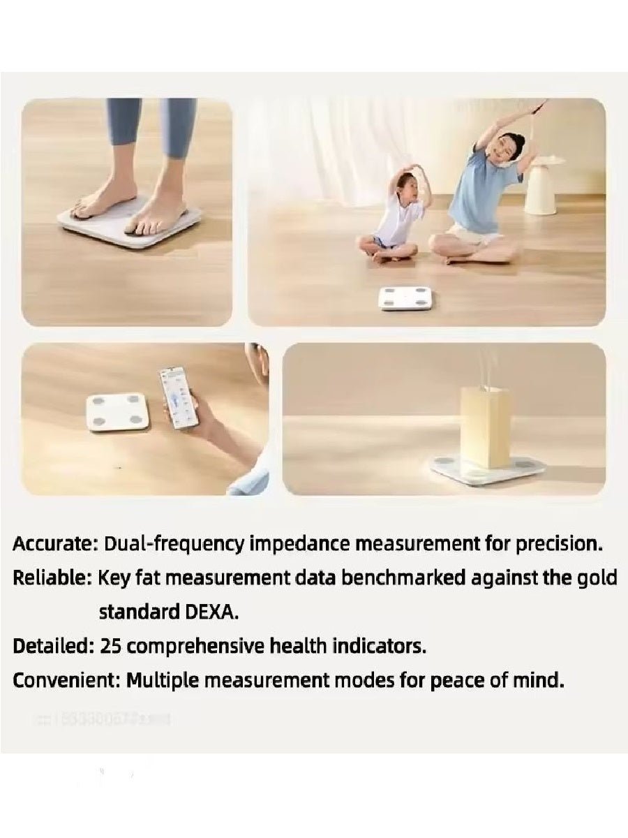 Xiaomi Body Fat Scale S400 Bluetooth 5.0 Weight Scale Smart Home Body Composition 150KG BMR Test Heart Rate Hidden LED Display - ARRA SPORT