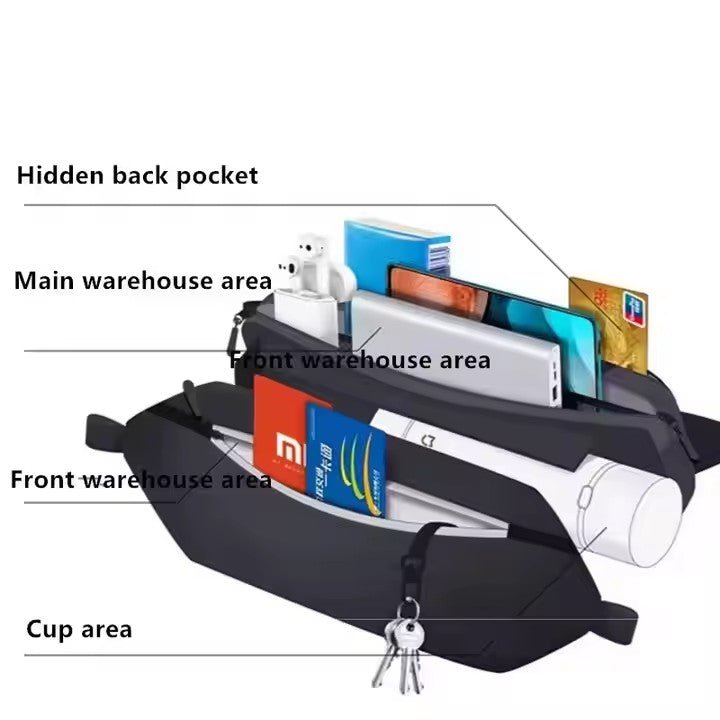 Xiaomi Mijia 2.25L Black Waist Bag Multifunctional Waterproof Leisure Chest Bag for Outdoor Sports Home Appliance - ARRA SPORT
