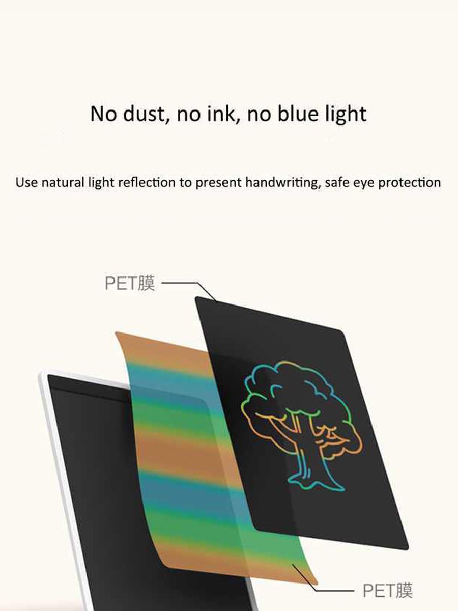 XIAOMI Mijia LCD Blackboard Color Version 10/13.5inch Coloured Handwriting No Dust and Ink Draw Study Message Board for Children - ARRA SPORT