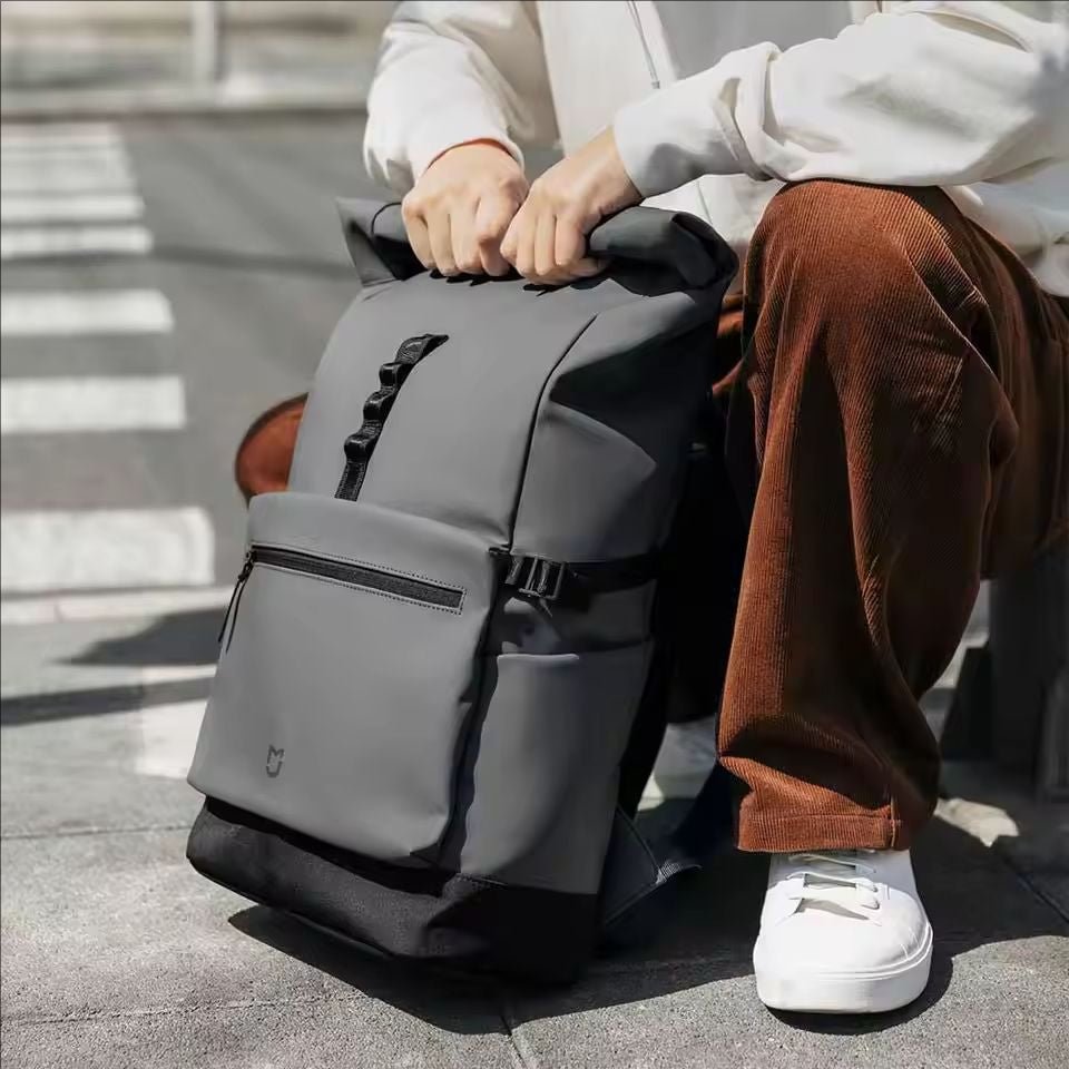 Xiaomi Mijia Rolled - edge School Casual Backpack 23L Big Capacity Shoulders Bag School Bag Life Style Day pack Leisure camp Bag - ARRA SPORT