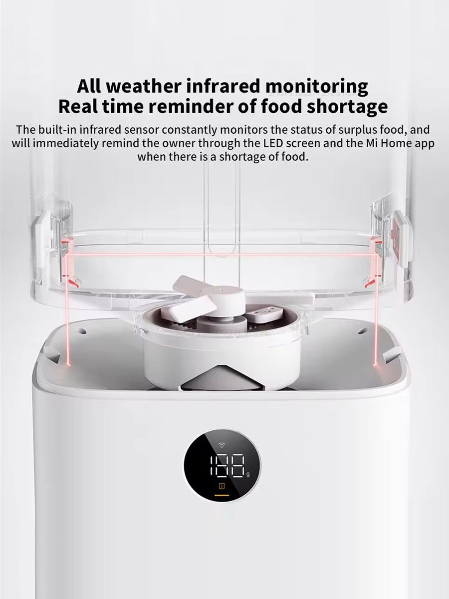 Xiaomi Mijia Smart Pet Feeder 2 Automatic Feeding 5L Large Granary Moisture - proof Works With Mijia APP - ARRA SPORT