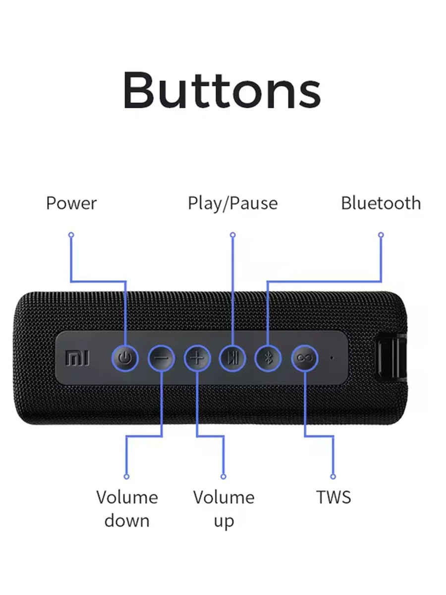 Xiaomi Portable Outdoor Speaker 16W TWS Connection BT5.0 IPX7 Waterproof Mi Speaker Portable Golf Ball Shape BT Speaker - ARRA SPORT