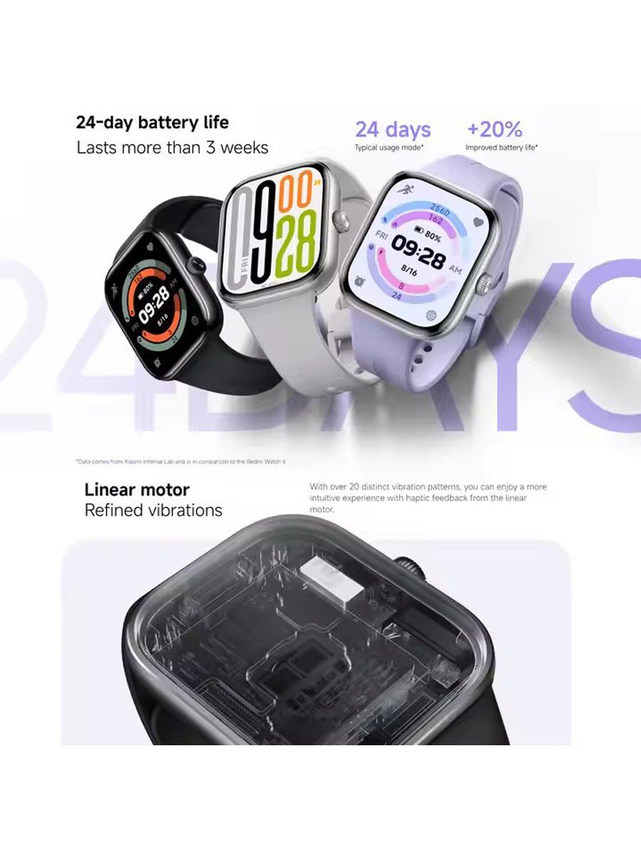Xiaomi Redmi Watch 5 GPS 2.07" AMOLED 24days battery life Blood oxygen Heart rate Fitness Tracker 5ATM - ARRA SPORT