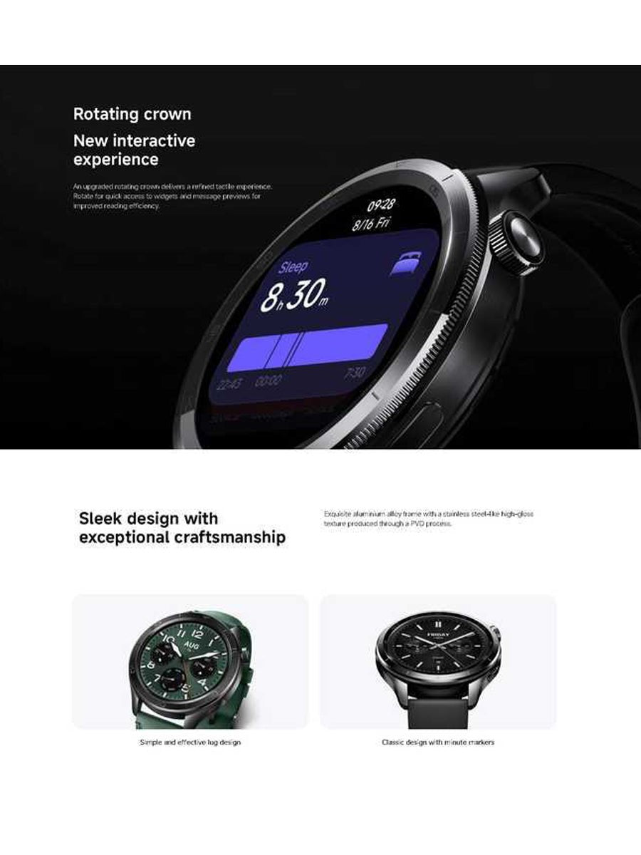 Xiaomi Watch S4 Smart Watch With Pengpai OS2 1.43"AMOLED Heart Rate and Blood Oxygen Monitoring, Supports Xiaomi Car Su7 - ARRA SPORT